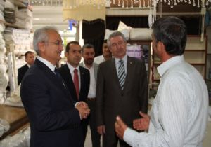 KARAKELLE VE BAŞSOY'DAN ESNAFA ZİYARET