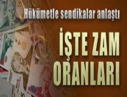 Hükümetle sendikalar anlaştı
