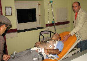 Oltu'da feci kaza...