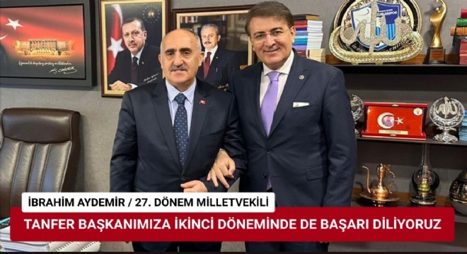 AYDEMİR'DEN HÜSEYİN TANFER'E TEBRİK