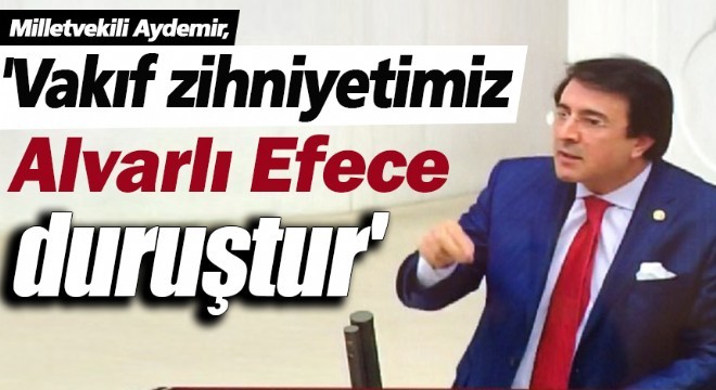 Aydemir: 'Vakıf zihniyetimiz Alvarlı Efece duruştur'
