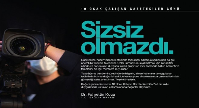 Bakan Koca'dan gazetecilere teşekkür