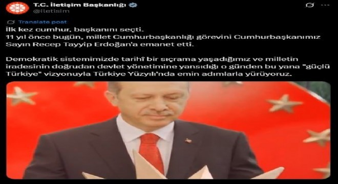 Cumhurbaşkanı Erdoğan için özel video