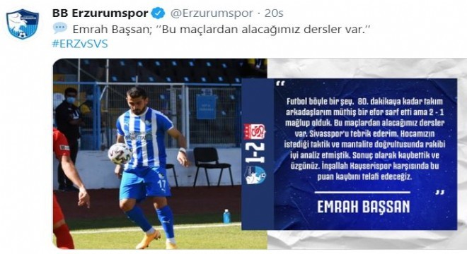 Emrah Başsan: ‘Futbol böyle bir şey'