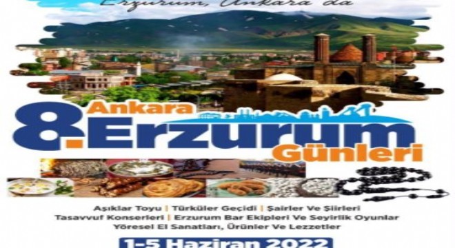 Erzurum Günleri 1-5 Haziran'da gerçekleştirilecek