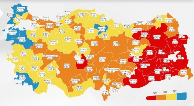 Erzurum aşılanma oranında 6'ıncı sırada
