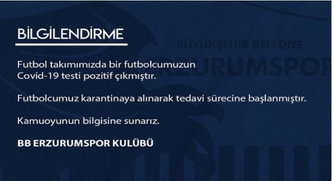Erzurumspor'da 2'inci şok!