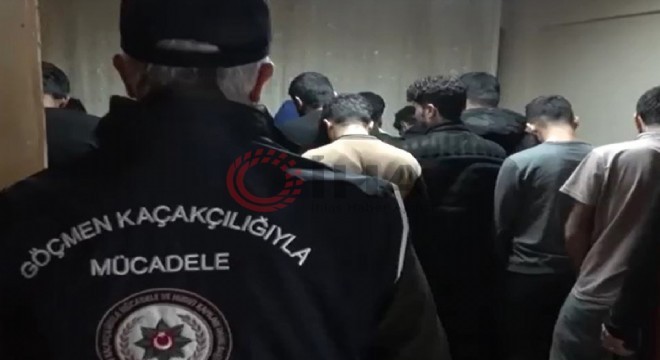 Erzurum'da düzensiz göçmen operasyonu