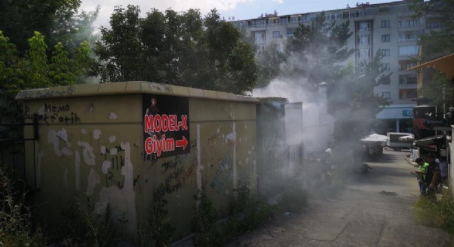 Erzurum'da trafo yangını