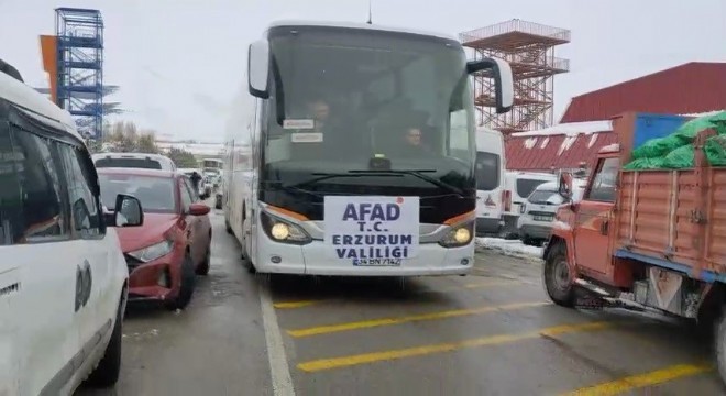 Erzurum'dan bin 872 personel, 372 araç gönderildi