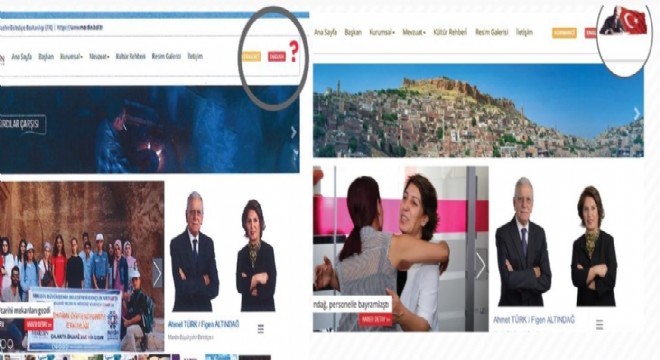 HDP'li Mardin ve Diyarbakır Belediyelerinde bayrak düşmanlığı