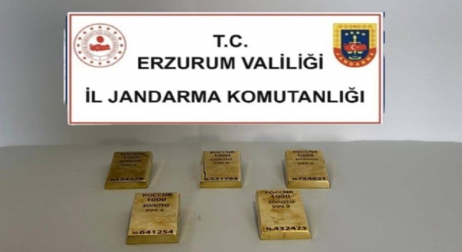 Horasan'da kaçak altın operasyonu