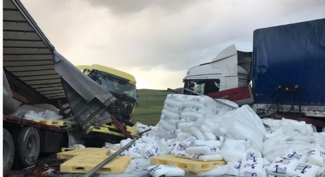 Horasan'da tır kazası