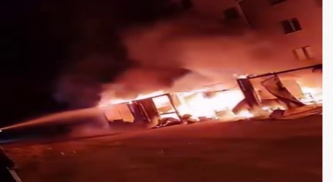 Kombina caddesinde yangın