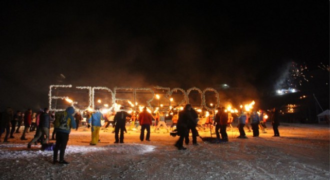 Palandöken'de meşaleli sezon açılışı