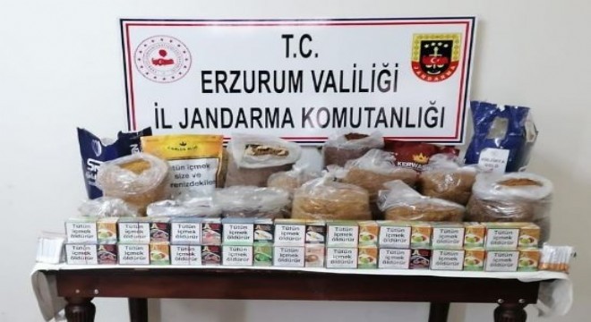 Pasinler'de kaçak sigara operasyonu