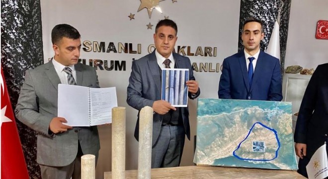 Pasinler'de mavi mermer rezervi bulundu