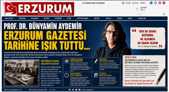 Prof.Dr. Aydemir ERZURUM'un 34 Yılına ışık tutku