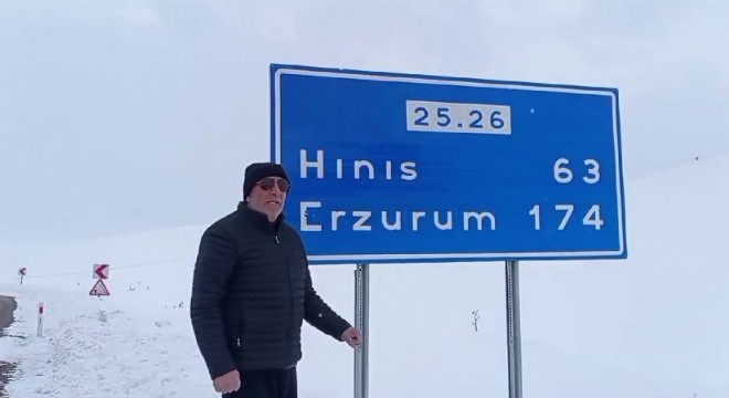 Tekman yolu Palandöken geçidi ulaşıma kapandı