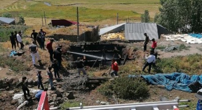 Tekman'da yangın korkuttu