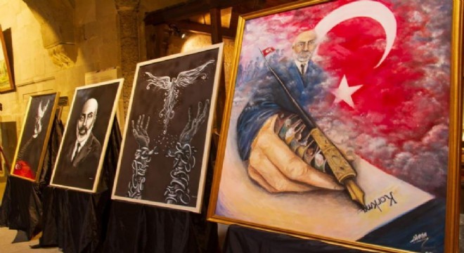 Yakutiye GSL'den 'Âkif' temalı resim sergisi