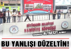 Bunlar köprü değil, altgeçit