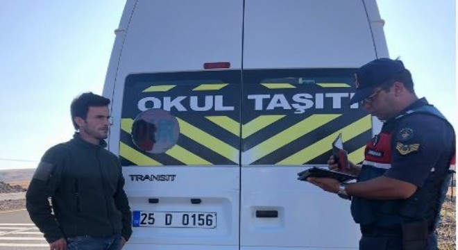 Çat'ta okul servisleri denetlendi
