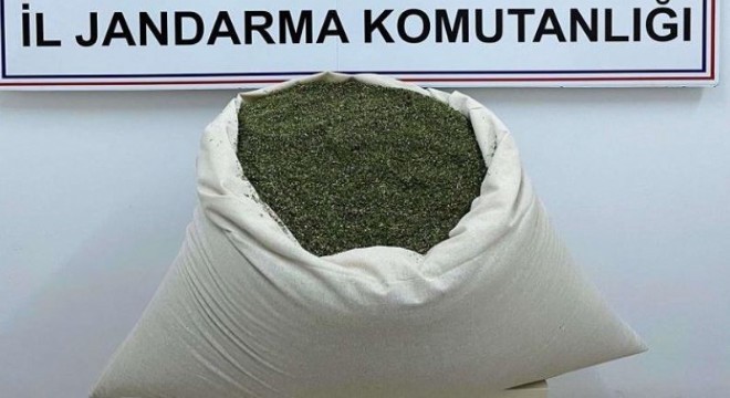 Çuval içerisinde 16 kilo esrar ele geçirildi